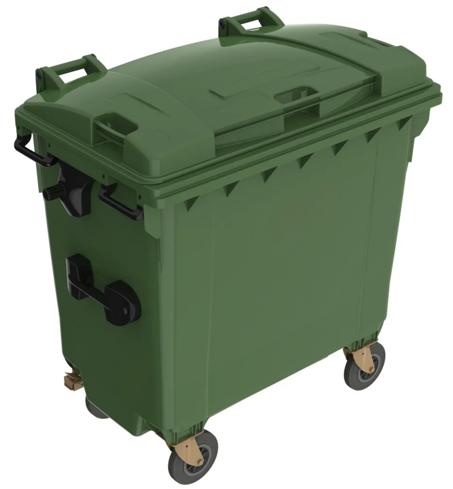 Eurocontainer plastic  770L  verde  capac plat- Transport Inclus